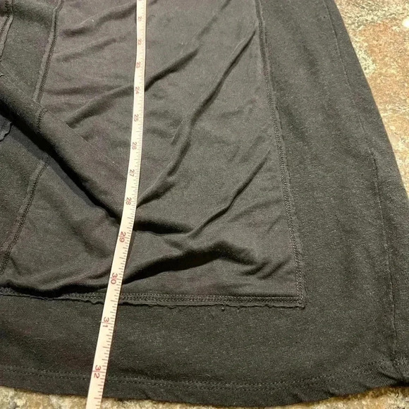 EUC Sundance Lagenlook Black Shirt Dress Asymmetrical Linen Cotton Blend Large - Picture 7 of 9